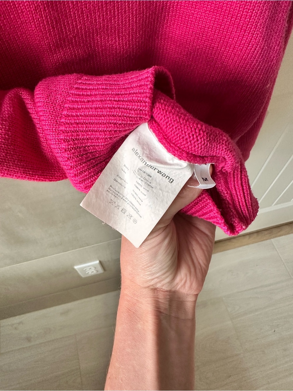 Alexander Wang Fuchsia Teddy Knit Crewneck Sweater - Picture 4 of 7